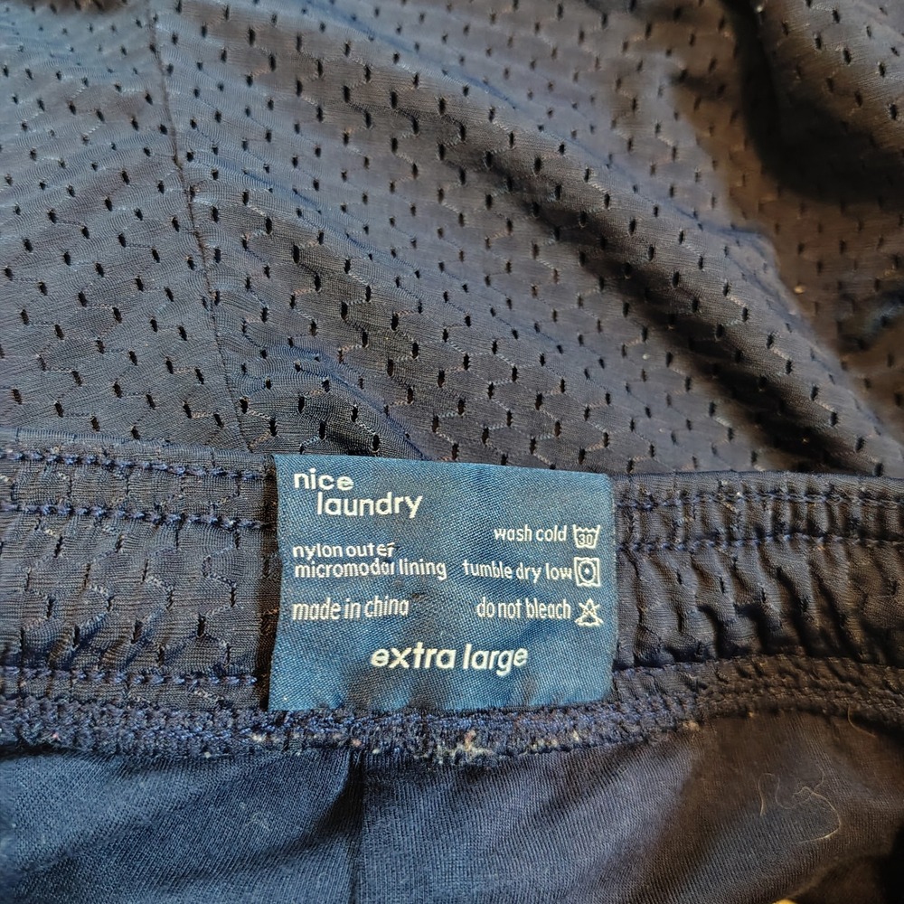 Nice Laundry Mens Mesh Lounge Joggers Navy Blue Micromodal Lined XL - Picture 4 of 6